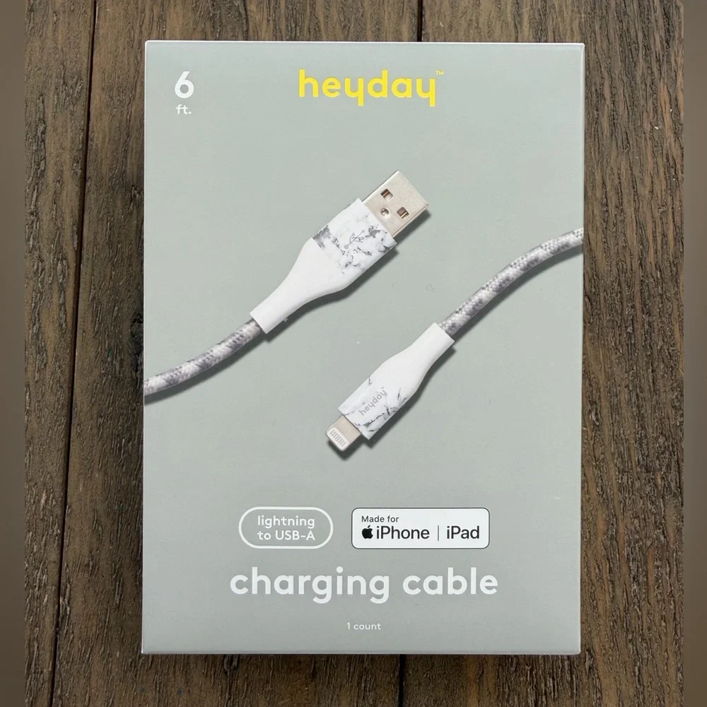 Heyday White and Gray Lightning Cable